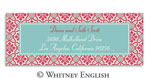 Whitney English Address Labels - Red Scandanavian (Holiday) (615206)